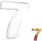 13.8" Extra Large Acrylic Number Charcuterie Board Box, Reusable Fillable Number Cake Candy Dish Display Serving Tray for Birthday Anniversary Party Decoration (7) by RUFHVTY