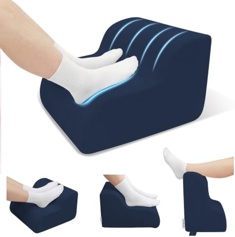 Foot Rest for Under Desk at Work,2-Tier Footrest with Handle Navy by Unknown