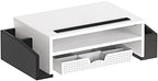 Simple Houseware Desk Monitor Stand Riser w/ Adjustable Tray, Black/White - Image 6