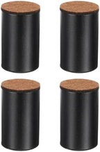 uxcell 4Pcs Self-Adhesive Furniture Risers, 2.36"x3.94" Round Heavy Duty Bed Lift Supports, Carbon Steel Table Sofa Risers with Felt Pads for Chair, Table, Sofa Legs, Leveling, Black by uxcell