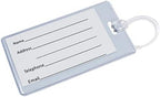 Bulk 100 Pack - Bright Backpack ID Luggage Tags for Student Identification Cards - School Name Badge Holder for Backpacks - Business Card Size with Clear Insert Window by Specialist ID (White) - Image 3