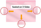 Pink Plastic Folders with Closed Sides, Doctor Stuff, Letter Size, Clear Front Top Loading Job Jacket, Documents Holder for Office, High School and Medical Files, Pack of 50 - Image 3