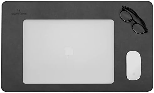 Gallaway Leather Desk Mat,Desk Writing Pad - Office Desk Pad, Medium 24" x 14" Gray, Desk Mats on Top of Desks, Gift Ready Elegant Computer Desk Mat Desk Cover Desk Pad Protector PU Leather - Image 3