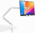 Portable Monitor Stand 15.6", Heavy Duty Tablet Arm Mount with Desk Clamp by TeQable
