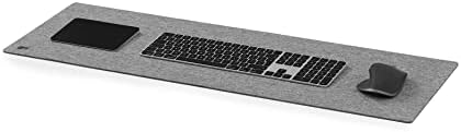 Oakywood Craft 100% Merino Wool Felt & Cork Desk Mat Sustainable, Handmade Wool Felt Desk Pad with Cork Base for Comfort and Stability Grey 90x30cm (35,4x11,8 in) - Image 4
