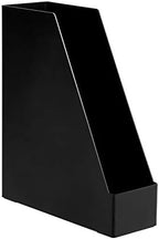Amazon Basics Plastic Desk Organizer Vertical Magazine Rack and File Holder, Black, 12-Pack - Image 2