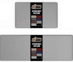 GORILLA GRIP Cushioned Kitchen Mats for Floor, 2 PK, 17x29+17x59, Gray by GorillaGrip