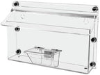 Marketing Holders 4 Pack Outdoor Brochure Box with Lid Metal Mount Clear Acrylic Caddy Holds 11" x 4" Horizontal Trifolds and 3.5" x 2" Business Cards with Take One Sticker Hangs On Smooth Surfaces - Image 4