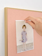 Fabric Bulletin Board 30x20 inches, Golden Aluminum Framed Wall Pin Board - Image 2
