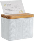 Diagonal Stripe Embossed Recipe Box, 4x6 Cards & Dividers by Unknown