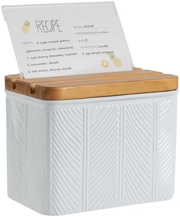 Diagonal Stripe Embossed Recipe Box, 4x6 Cards & Dividers by Unknown