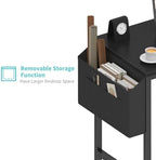 Lufeiya Small Desk for Small Spaces, 32 Inch Kids Girls Study Writing Desks for Bedroom, Simple Modern Laptop PC Little Side Table with Storage Bag Headphone Hooks, Black - Image 5