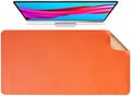 Large Cork Office Desk Mat, Dual-Sided Cork Leather Mouse and Keyboard Pad, Non-Slip Easy Clean Home Computer Mat Accessories(Orange,120x60cm) by Unknown