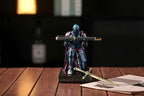 Medieval Armored Knight Pen Holder Figurine Paperweight Phone Stand Blu&Pur - Image 3