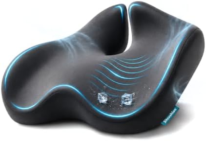 Cooling Seat Cushion for Tailbone Pain Relief, X Large Office Chair Cushion by Sitcushion