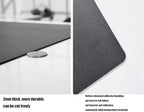 PU Leather Desk Pad Non-Slip Mouse Mat,24/27/31/39 Inch Extended Office Table Blotter,Waterproof Table Protective Pad for Writing Work,Desk Mat with Edge-Locked (Light Blue,16x35in) - Image 4