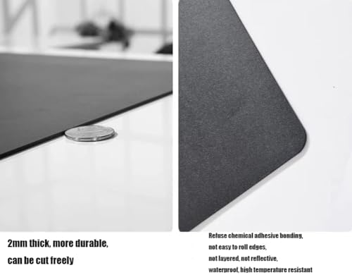 PU Leather Desk Pad Non-Slip Mouse Mat,24/27/31/39 Inch Extended Office Table Blotter,Waterproof Table Protective Pad for Writing Work,Desk Mat with Edge-Locked (Light Blue,16x35in) - Image 4