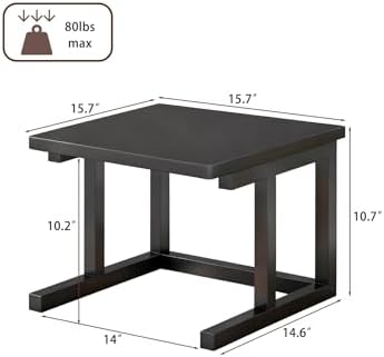 Desktop Printer Stand, 15.7″x 15.7″ 2-Tier Large Printer Shelf fit 3D Laser Printer/Scanner/Fax Machine, Industrial Storage Rack for Home Office Storage, Black P4040-B - Image 4