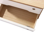 Wooden Desktop Storage Box with Lockable Drawers, Flat File Cabinet Drawer Desktop Storage Box, Countertop Storage Cabinet for Office Home Toiletries Supplies Vanity (natural wood+white, 2 Drawer) - Image 7