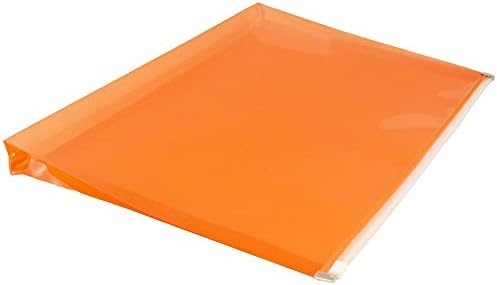 JAM PAPER Plastic Envelopes with Zip Closure - Letter Booklet - 9 3/4 x 13 - Orange - 12/Pack - Image 2