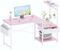 Pamray 50 Inch Small Gaming Computer Desk with Drawers and Shelves by PAMRAY
