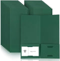 Henoyso 50 Pcs 4 x 9 Inch Mini Presentation Folders 2 Pocket, Dark Green by Henoyso