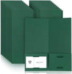 Henoyso 50 Pcs 4 x 9 Inch Mini Presentation Folders 2 Pocket, Dark Green by Henoyso