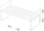 Expandable Storage Shelf, Stackable Organizer Rack, White Small 1 PK by SOFRON