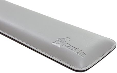 Bailey Full Size by Castle - Leather Ergonomic Computer Wrist Rest Pad for Keyboards with Around 104 Keys - Firm Keyboard Wrist Support for Typists, Gaming, and Heavy Office Use (Stone, Full Size) - Image 4
