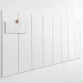 24"x47" Large Cork Board Alternative – 8 Pack Shiplap Felt Wall Tiles with Safe Removable Adhesive Tabs | Felt Bulletin Board for Walls Pin Board for Office, Home, Classroom, Kids Room – Pure White by DesignerManufacturerofInnovativeBulletinBoardSolutionsforHomeOffice