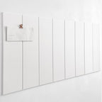 24"x47" Large Cork Board Alternative – 8 Pack Shiplap Felt Wall Tiles with Safe Removable Adhesive Tabs | Felt Bulletin Board for Walls Pin Board for Office, Home, Classroom, Kids Room – Pure White by DesignerManufacturerofInnovativeBulletinBoardSolutionsforHomeOffice