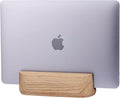 Laptop Stand Vertical Laptop Holder for Desk - All MacBook Vertical Stand up to 0.7'' Thick - Handmade MacBook Holder of Natural Wood (Single Oak) by TheHrdwood