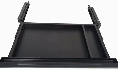 Under Desk Mounted Sliding Drawer to pull out, Attachable Desk Pencil Drawer Ball-Bearing Slides (Black) - Image 4