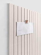 Slated Felt Bulletin Board Tiles | Cork Board Alternative for Walls | Wall Panels for Office & Home Decor | Aesthetic Pinboard & Photo Board | 12-Pack (11.8" x 11.8") with Adhesive | Beige - Image 2