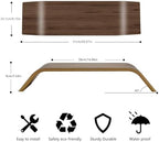 SAMDI Wooden Computer Monitor Stand Save Space Desktop Riser for Computers LCD Monitors Laptop PC iMac Notebook Apple MacBook(Black Walnut) - Image 4