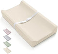 Blissful Diary Vegan Leather Baby Changing Pad with Waterproof & Wipe-Clean PU Cover, Standard Size Cozy Diaper Changing Pad for Dresser and Table, Beige by BlissfulDiary