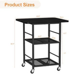 Snughome 3-Tier Printer Stand with Shelf，23.6" Large Rolling Printer Cart - Image 3