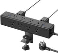 CCCEI 45W Per Side USB-C Desktop Outlet Station, Clamp Power Strip Surge Protector 4800J, Home Office Standing Desk Organizers and Accessories, 6FT 14AWG 15A Extension Cord, Switch, ETL Listing. by CCCEI
