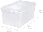 IRIS USA 5-Pack 44 Qt. Letter File Box with Hinged Lid, Clear - Image 2