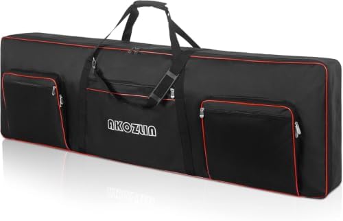 AKOZLIN 88 Key Keyboard Case, Soft Padded Keyboard Gig Bag, Piano Bag by AKOZLIN