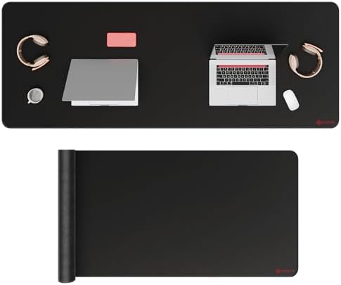 ZORESYN 63x23.6 Inch Gaming Mouse Pad – 4XL Giant Desk Mat with Smooth Surface, Noise-Reducing Non-Slip Base & Stitched Edges for Gamers and Office, Black by ZORESYN