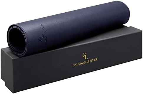 Gallaway Leather Desk Mat - Office Writing Desk Pad, Medium 24" x 14" Navy Blue, Gift Ready Elegant Computer Desk Cover Protector - Image 5