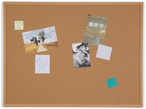 Staples Standard Cork Bulletin Board, Oak Finish Frame, 4x3 Ft by Staples
