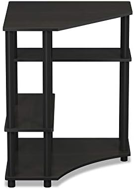 Furinno Turn-N-Tube Toolless Corner Desk, Gaming Desk, Espresso - Image 4