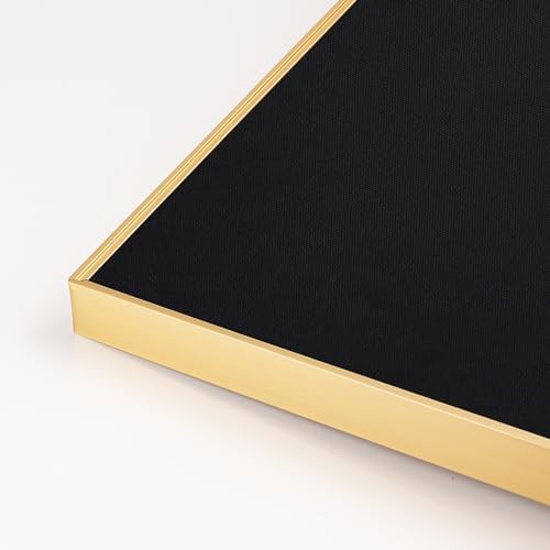 Fabric Bulletin Board 30x20 inches, Golden Aluminum Framed Wall Pin Board - Image 2