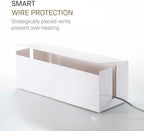 Yamazaki Home Cable Management Box – Cord Organizer Box with Lid, Minimalist Cable Storage for Office, ABS Plastic - Image 4