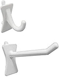 PegPro® J & 2" Hooks Kit for Standard “Wood Fiber” pegboard – Durable Plastic Pegboard Hooks - for Garage, Kitchen, Craft Room, and More (J & 2" Hook - 50 Pack, White) by PegPro%C2%AE