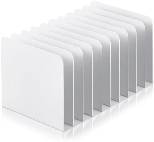 Suzile Metal Desktop File Organizer, 10 Compartment, Vertical File Sorter by Suzile