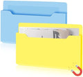 Feifeiya 2 Pcs Magnetic Pocket File Folder Fridge, Horizontal, Yellow Blue by Feifeiya