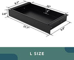 FLEXISPOT Under Desk Drawer, Steel Drawer for Desk Slide-out, Under table Mounted Drawer, Standing Workstation Storage Attachment for Office Home - 17.7” Width, Black - Image 2